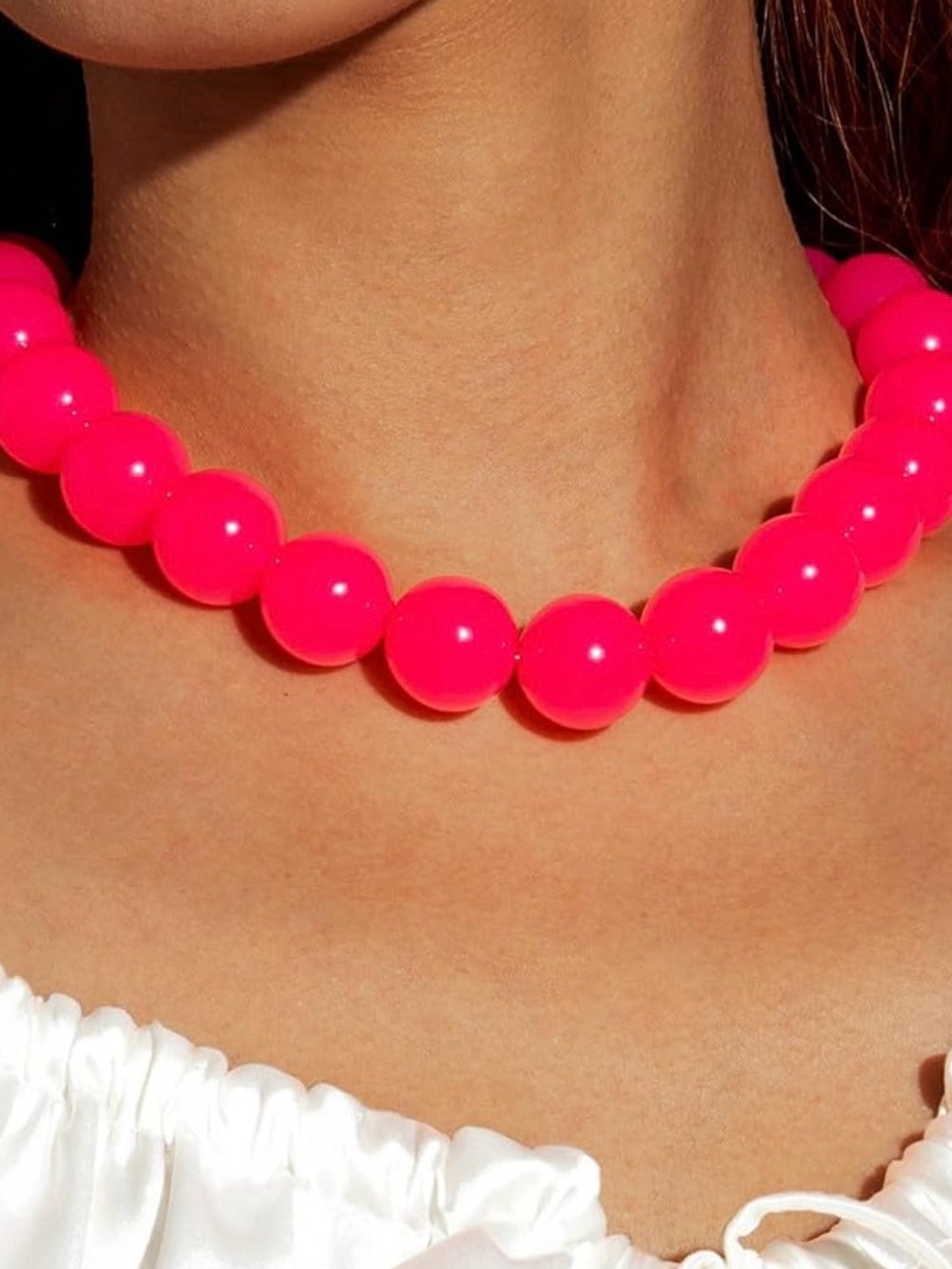 Colorful Chunky Beaded Necklace for Women